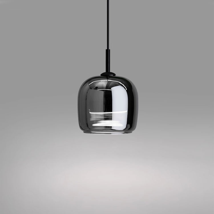 Wnętrze skandynawskie Lampa wisząca w stylu nordyckim z czarnego szkła do nowoczesnego domu