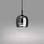 Wnętrze skandynawskie Lampa wisząca w stylu nordyckim z czarnego szkła do nowoczesnego domu