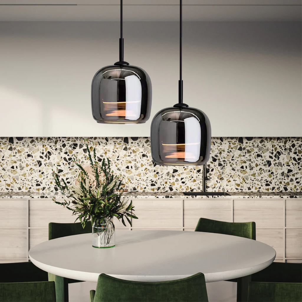 Ceiling pendant lamp black glass Nordic style modern home