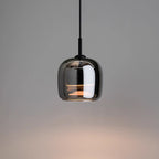 Wnętrze skandynawskie Lampa wisząca w stylu nordyckim z czarnego szkła do nowoczesnego domu