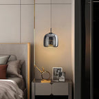 Ceiling pendant lamp black glass Nordic style modern home