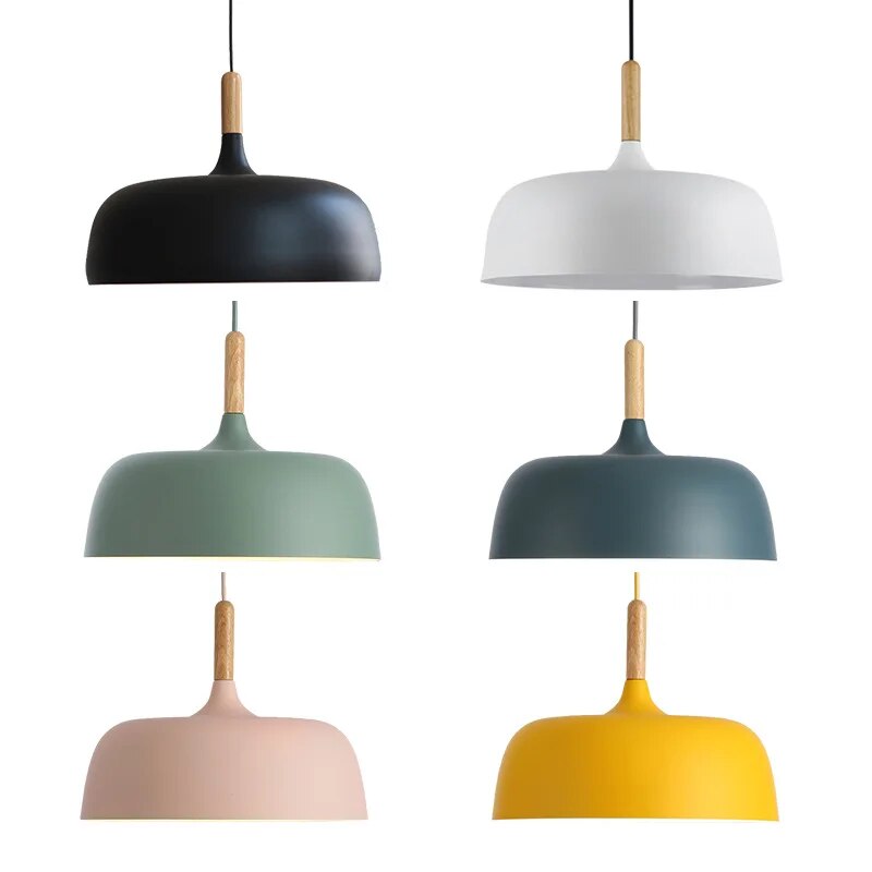 Lampada a sospensione calda e armoniosa in stile scandinavo per soggiorni e cucine