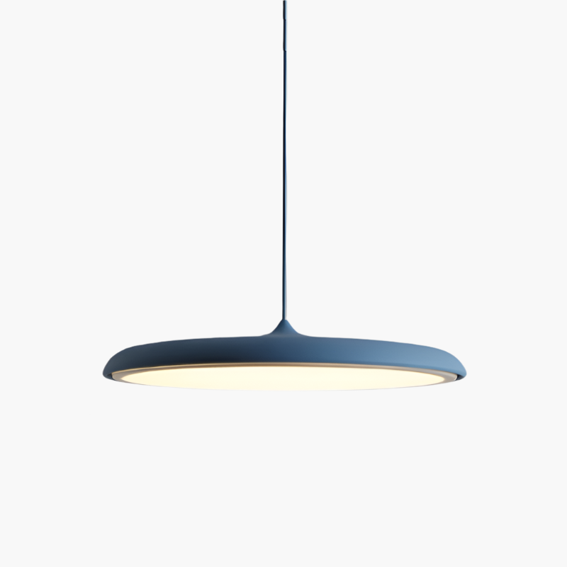 Timeless Scandinavian disc-shaped LED pendant lamp for modern homes
