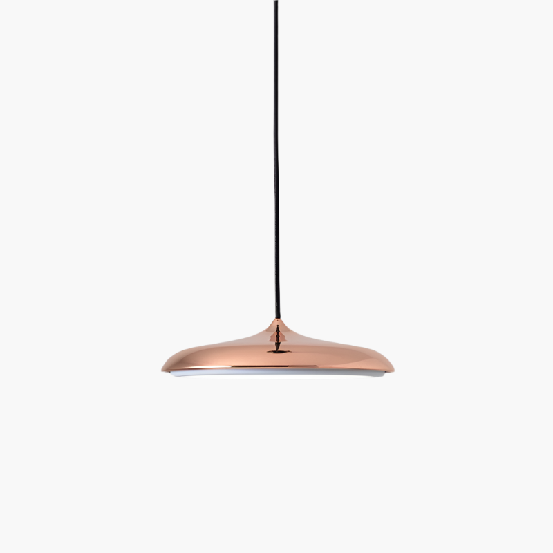 Timeless Scandinavian disc-shaped LED pendant lamp for modern homes