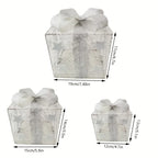 Ensemble de trois boîtes décoratives lumineuses pour usage intérieur et extérieur