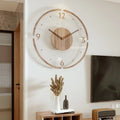 Reloj de cuarzo de madera, clásico y contemporáneo, silencioso