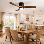 Lampa sufitowa w stylu nordyckim z wentylatorem Lampa sufitowa LED z pilotem