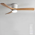 Lampa sufitowa w stylu nordyckim z wentylatorem Lampa sufitowa LED z pilotem