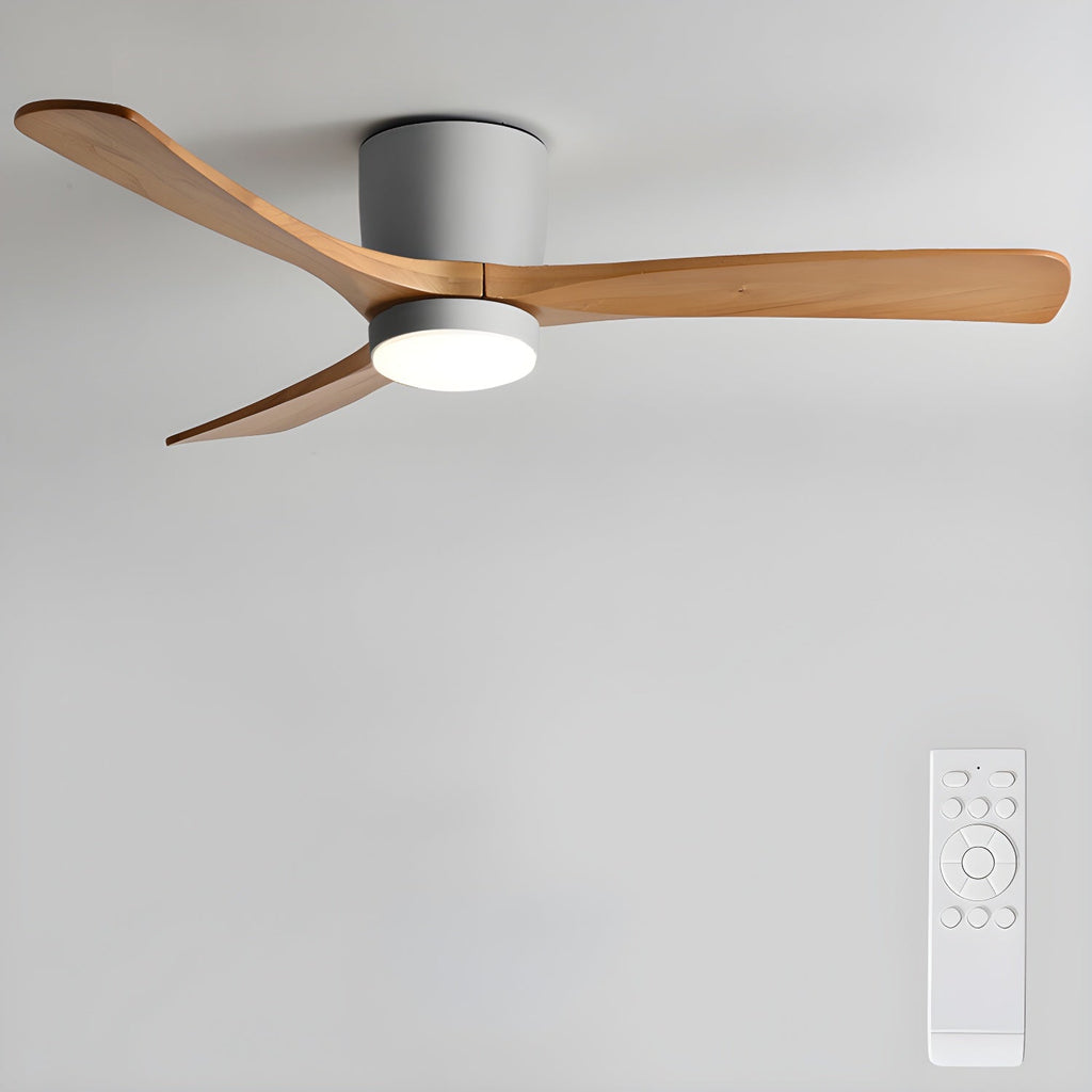 Lampa sufitowa w stylu nordyckim z wentylatorem Lampa sufitowa LED z pilotem