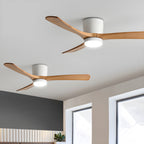 Lampa sufitowa w stylu nordyckim z wentylatorem Lampa sufitowa LED z pilotem