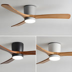 Lampa sufitowa w stylu nordyckim z wentylatorem Lampa sufitowa LED z pilotem