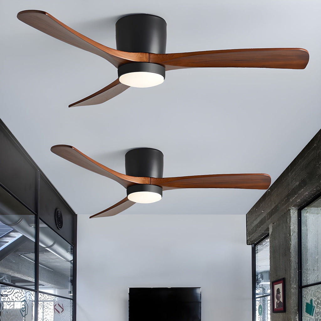 Lampa sufitowa w stylu nordyckim z wentylatorem Lampa sufitowa LED z pilotem