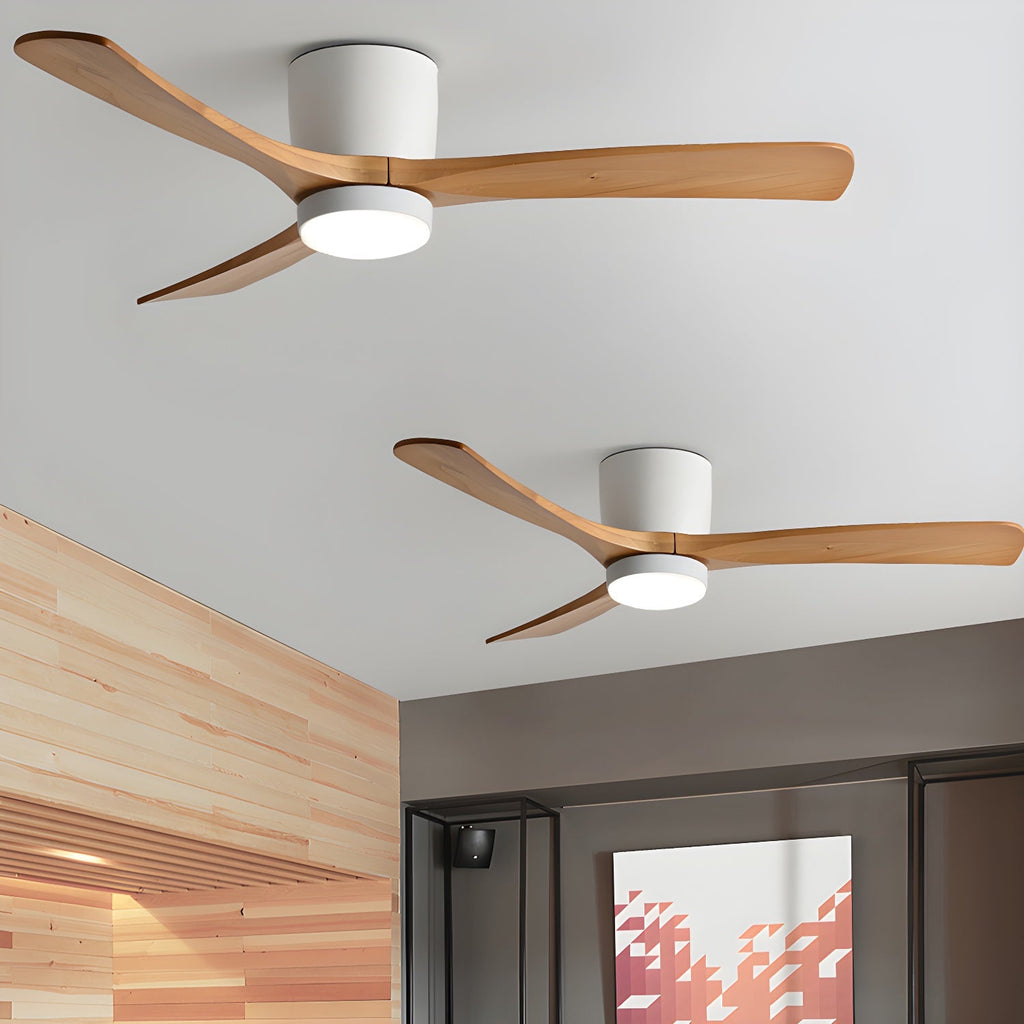 Lampa sufitowa w stylu nordyckim z wentylatorem Lampa sufitowa LED z pilotem