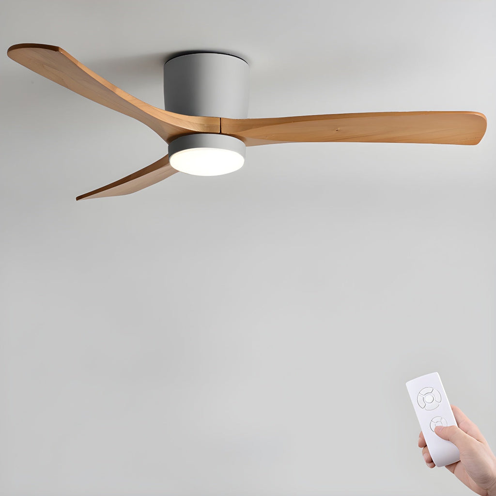 Lampa sufitowa w stylu nordyckim z wentylatorem Lampa sufitowa LED z pilotem
