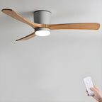 Lampa sufitowa w stylu nordyckim z wentylatorem Lampa sufitowa LED z pilotem