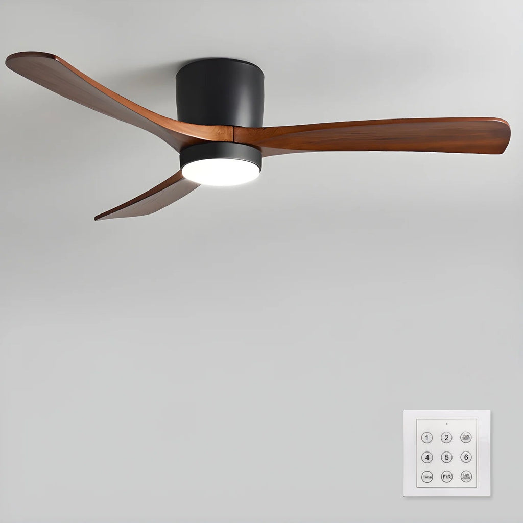 Lampa sufitowa w stylu nordyckim z wentylatorem Lampa sufitowa LED z pilotem