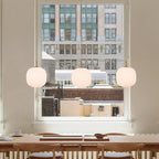 Exquisite Scandinavian opal glass pendant lamp with soft lighting