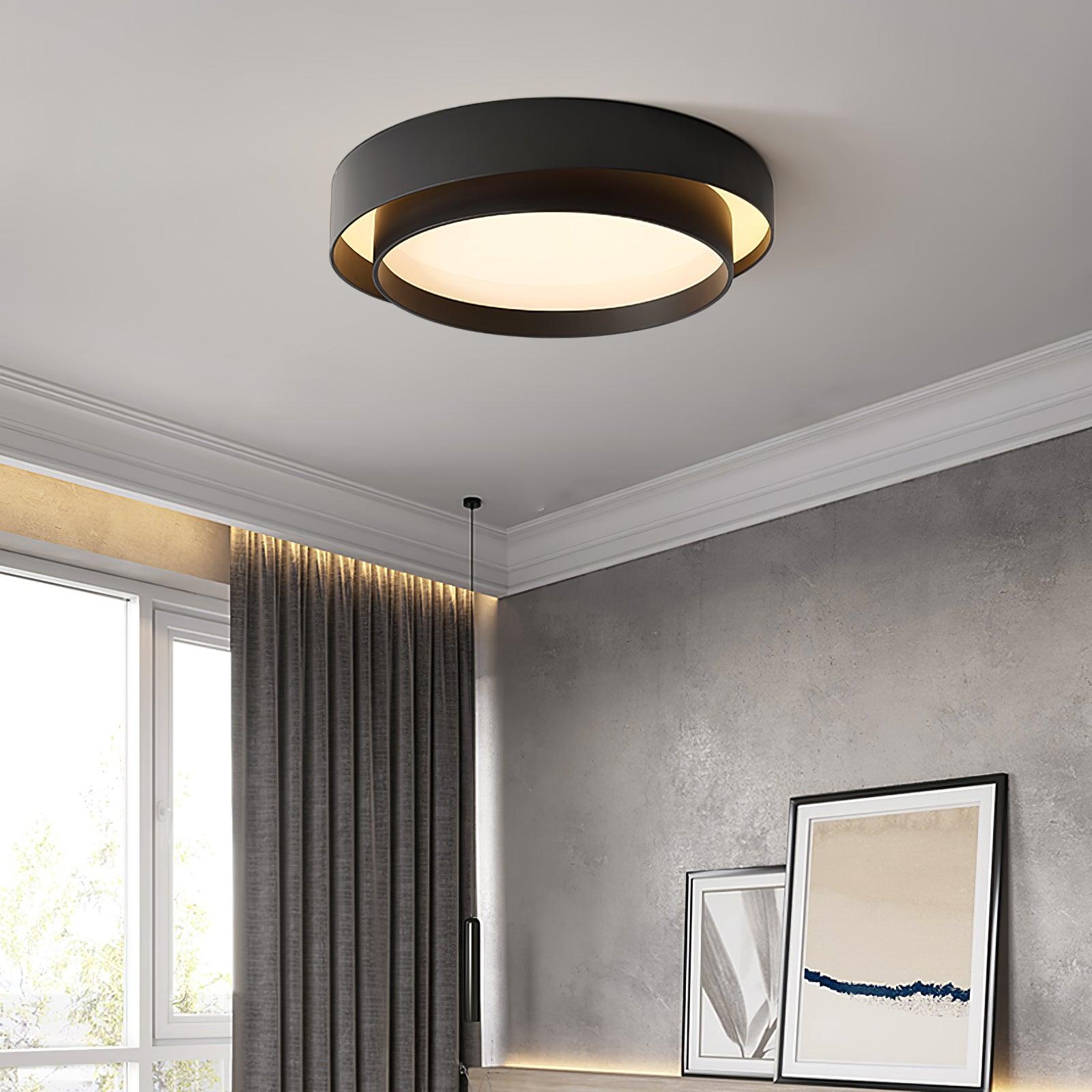 Modern ceiling lamp in Nordic Art Deco style – round LED model