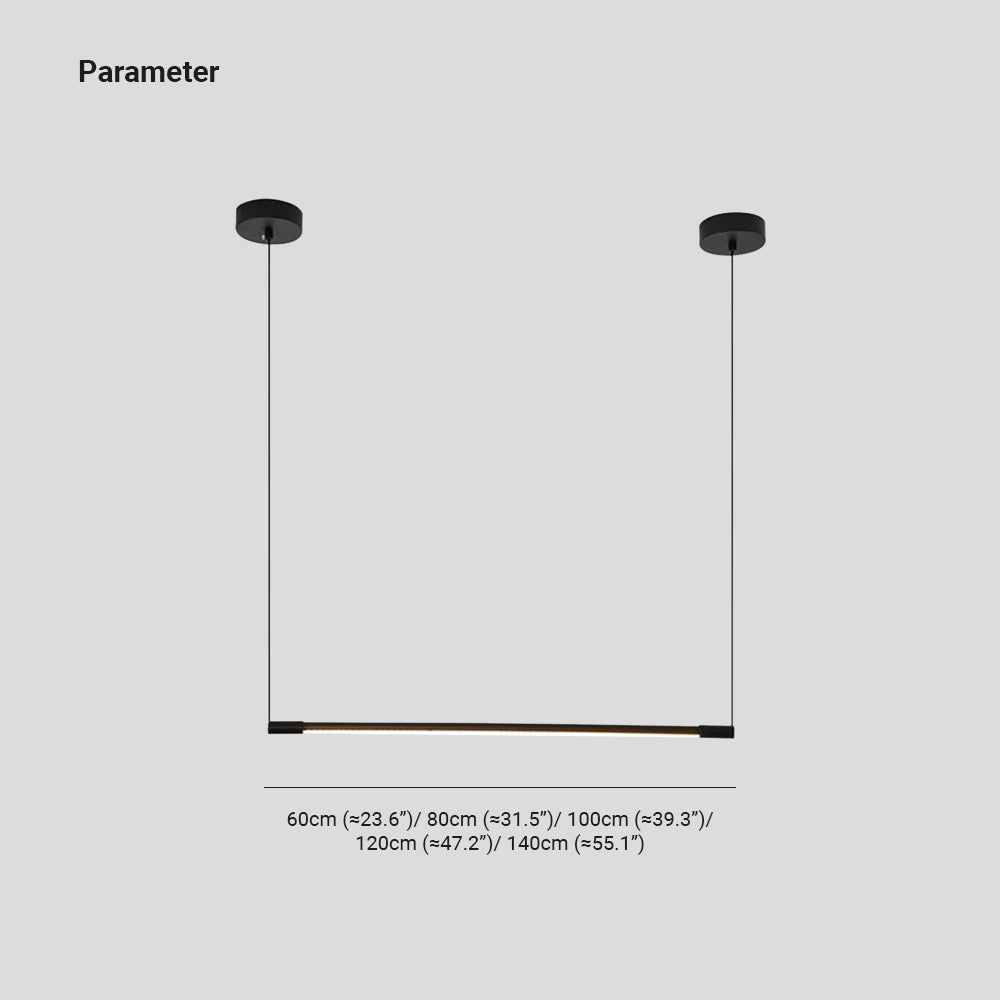 Harmonische Eleganz schlanke lange halbtransparente LED-Hängeleuchte für Zuhause