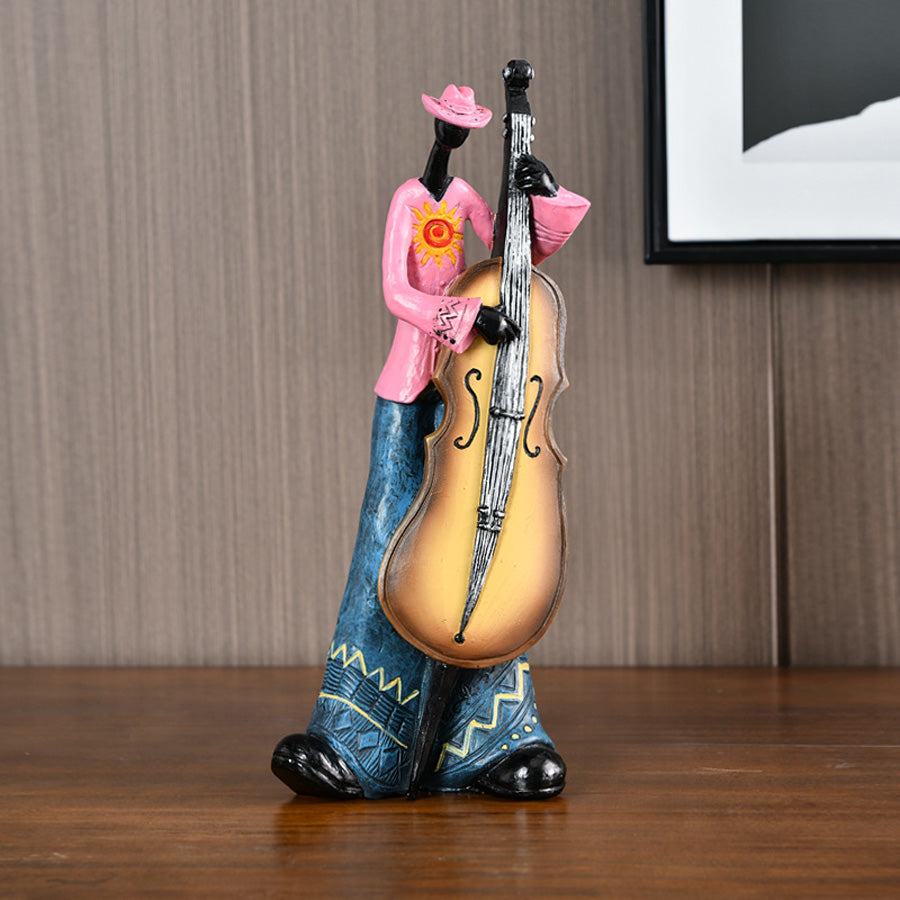 Figura vintage gruppo jazz decorazione musicale