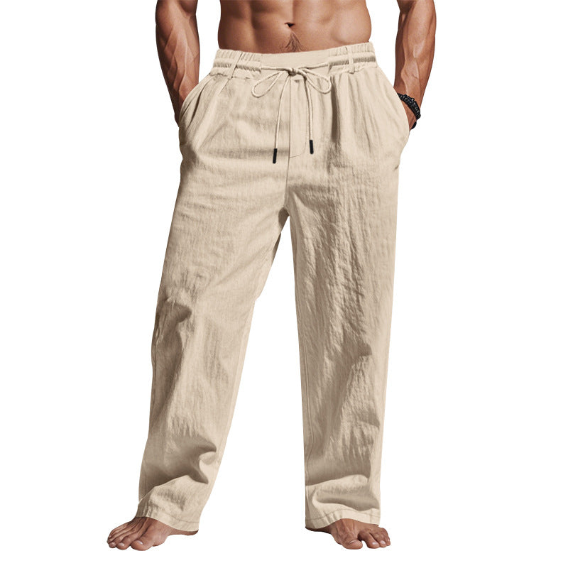 Men's Summer Loose-Fit Pants with Adjustable Waist