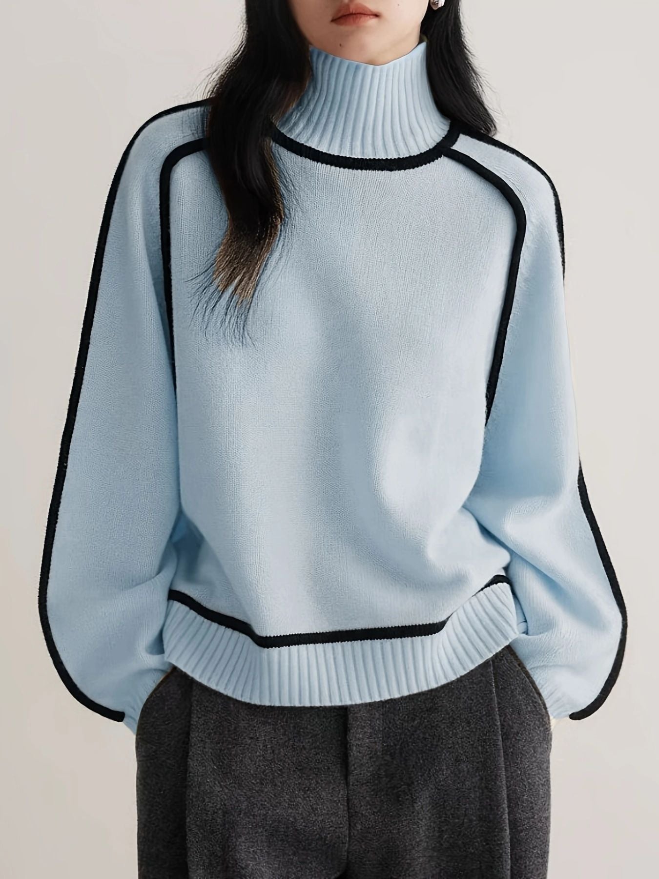 Elegancki damski sweter z długim rękawem