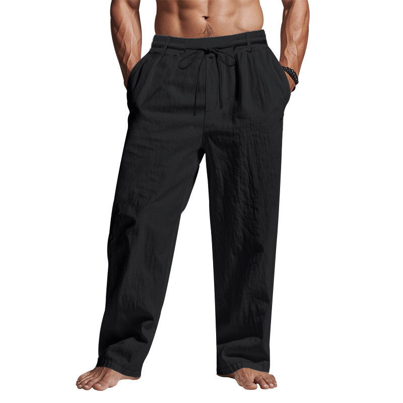 Men's Summer Loose-Fit Pants with Adjustable Waist