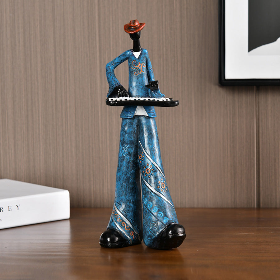 Figura vintage gruppo jazz decorazione musicale