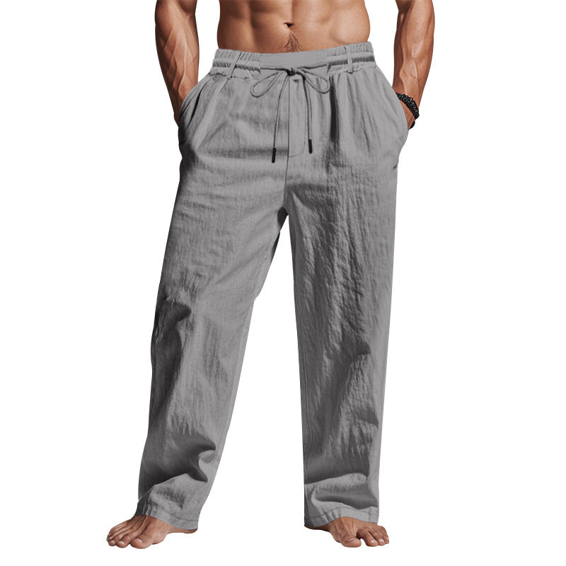Men's Summer Loose-Fit Pants with Adjustable Waist