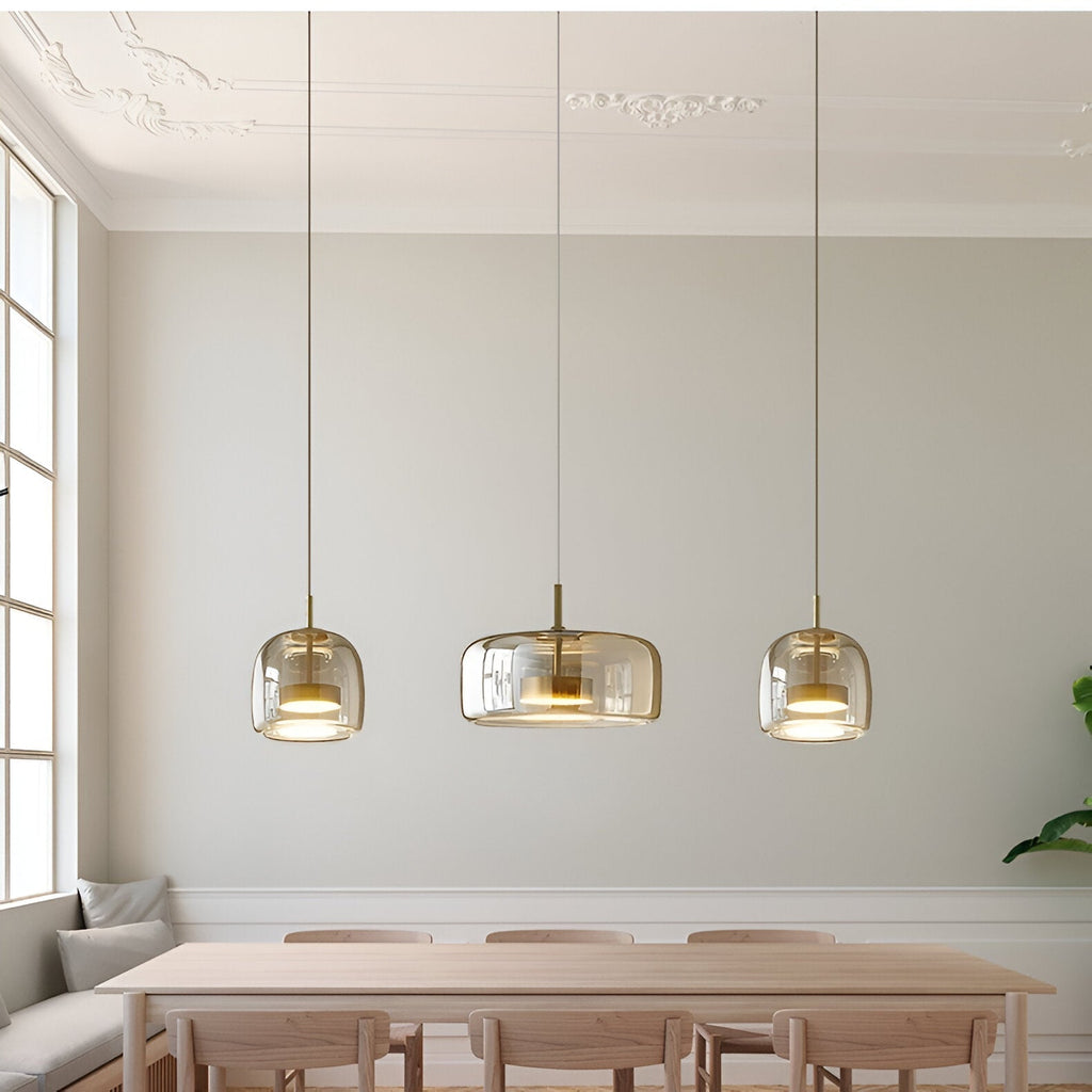 Lampa sufitowa wisząca LED retro z połowy wieku model