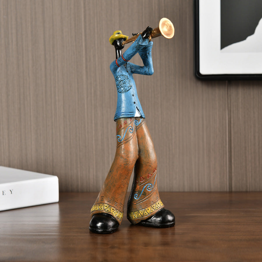 Figura vintage gruppo jazz decorazione musicale