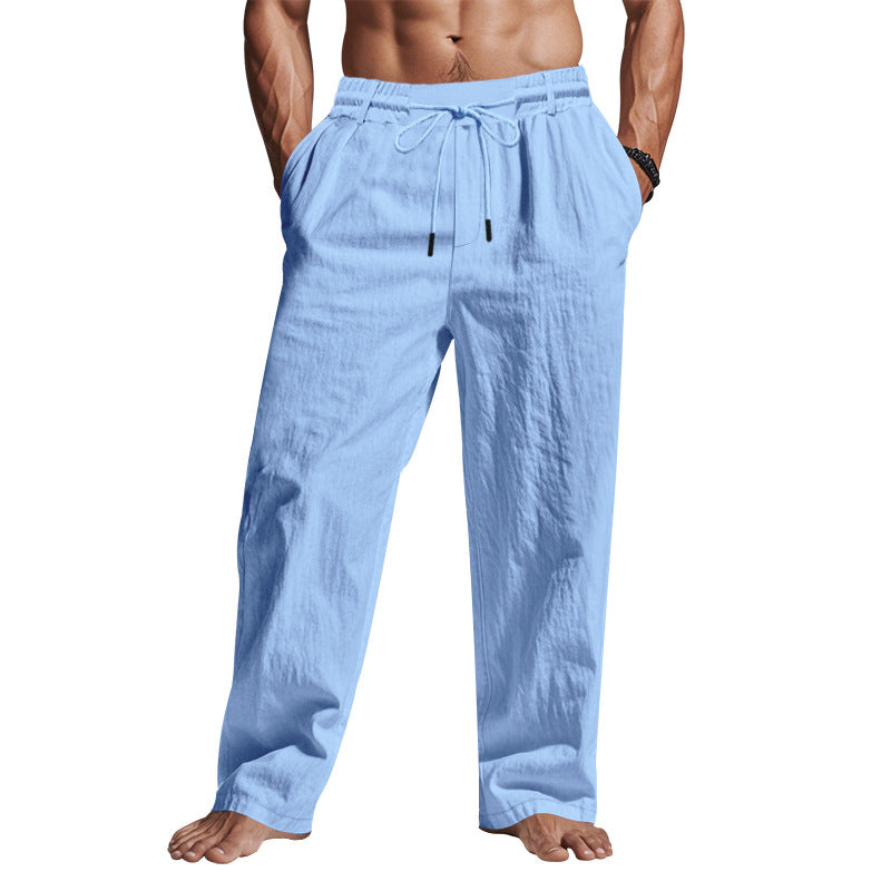 Men's Summer Loose-Fit Pants with Adjustable Waist