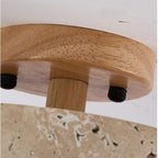 Natural Travertine LED Ceiling Lamp – Round Recessed Fixture