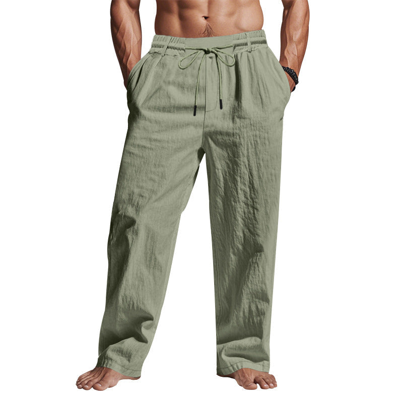 Men's Summer Loose-Fit Pants with Adjustable Waist