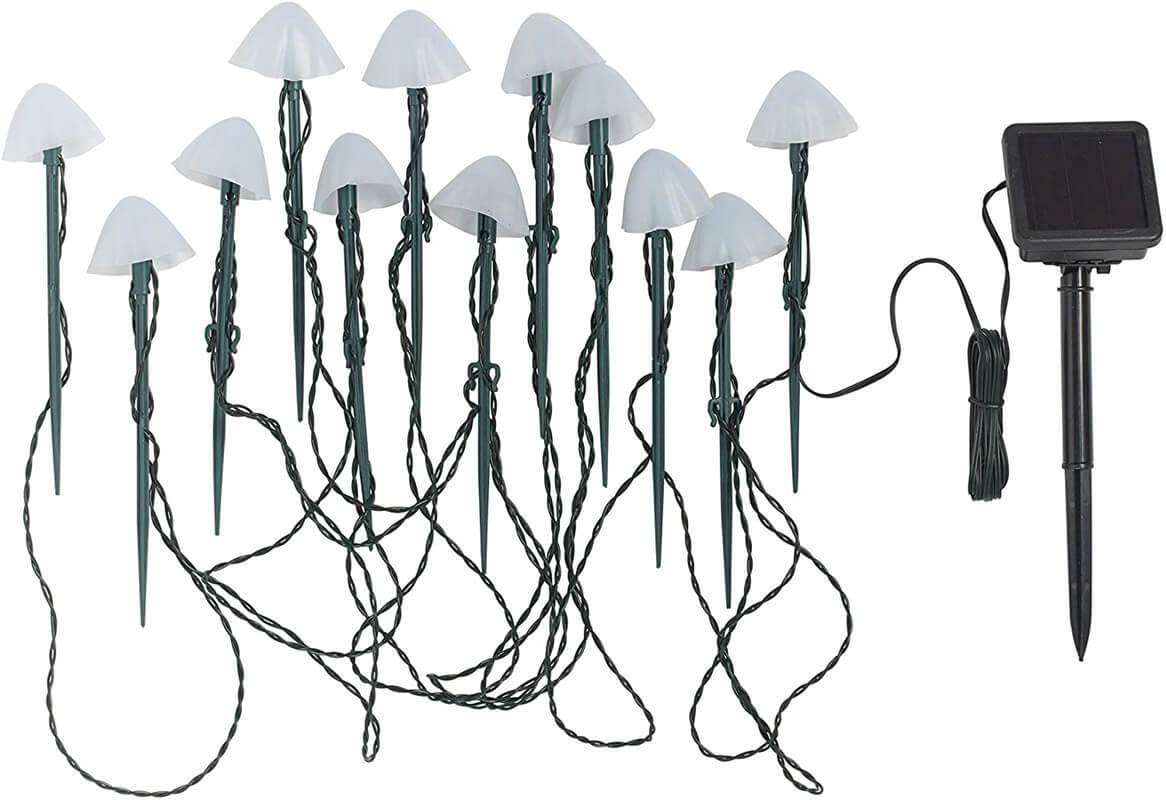 Lampe extérieure LED en forme de champignon pour éclairer les allées de jardin