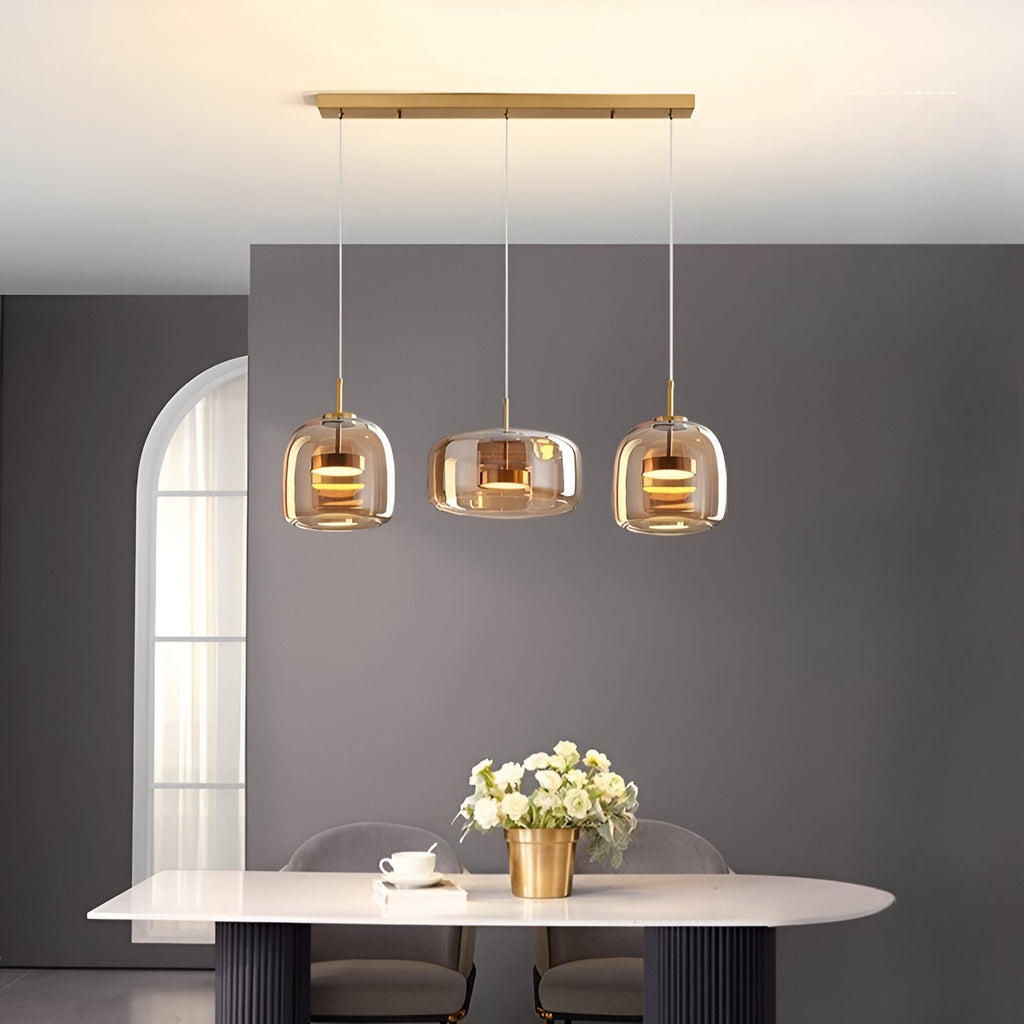 Lampa sufitowa wisząca LED retro z połowy wieku model