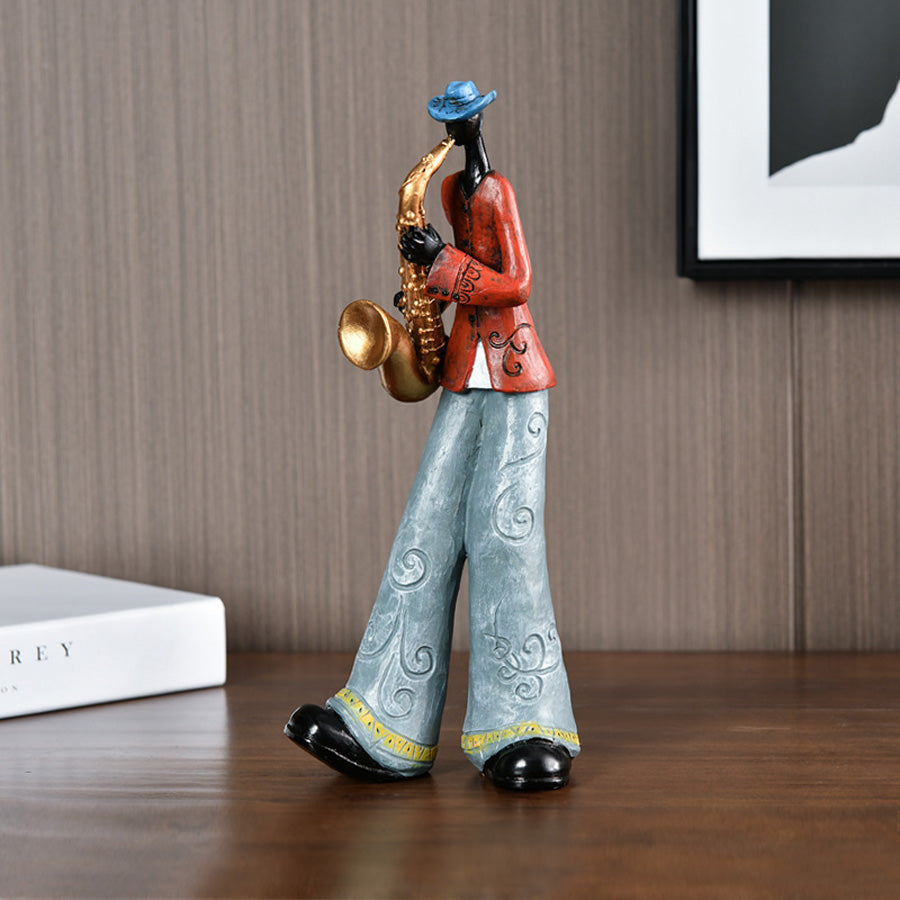 Figura vintage gruppo jazz decorazione musicale