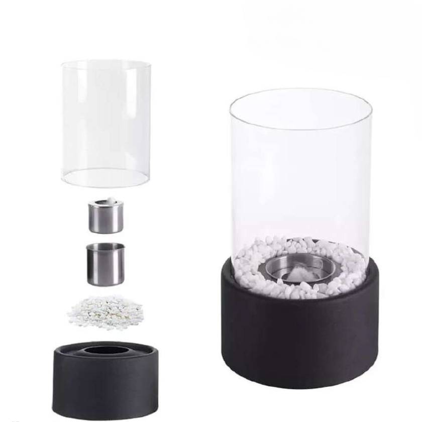 Lampe à huile classique en verre transparente pour décoration intérieure