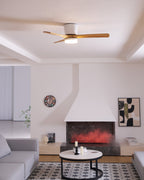 Lampa sufitowa w stylu nordyckim z wentylatorem Lampa sufitowa LED z pilotem