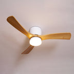 Lampa sufitowa w stylu nordyckim z wentylatorem Lampa sufitowa LED z pilotem