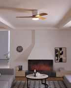 Lampa sufitowa w stylu nordyckim z wentylatorem Lampa sufitowa LED z pilotem
