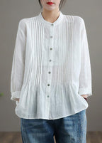 Damentop Alltag Weiß lockere Bluse Tunika