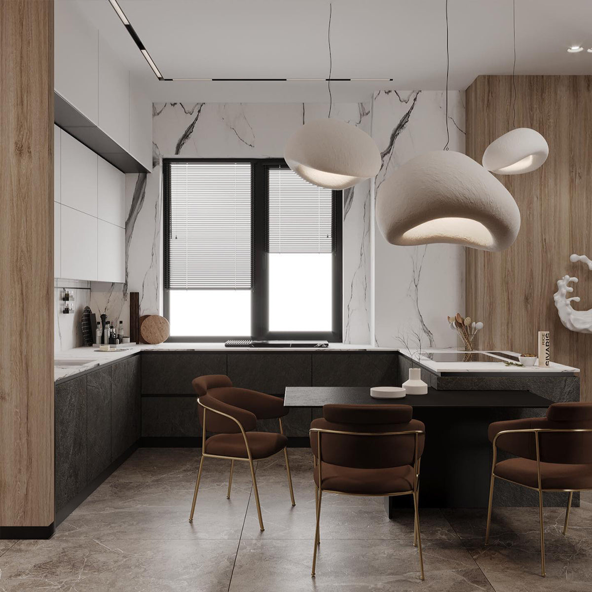 Lampa wisząca w kształcie chmury