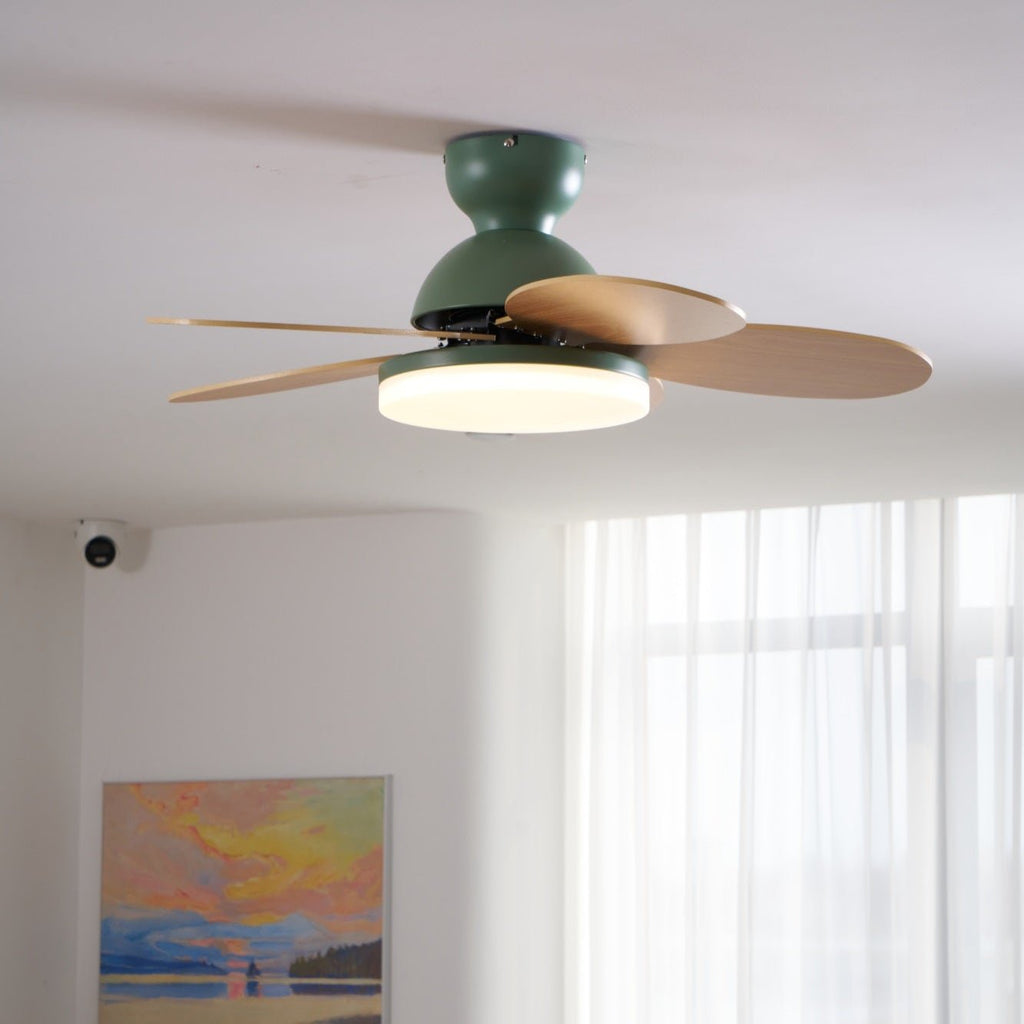 Wentylator sufitowy LED Dekoracyjna lampa sufitowa z łopatkami w kształcie płatków