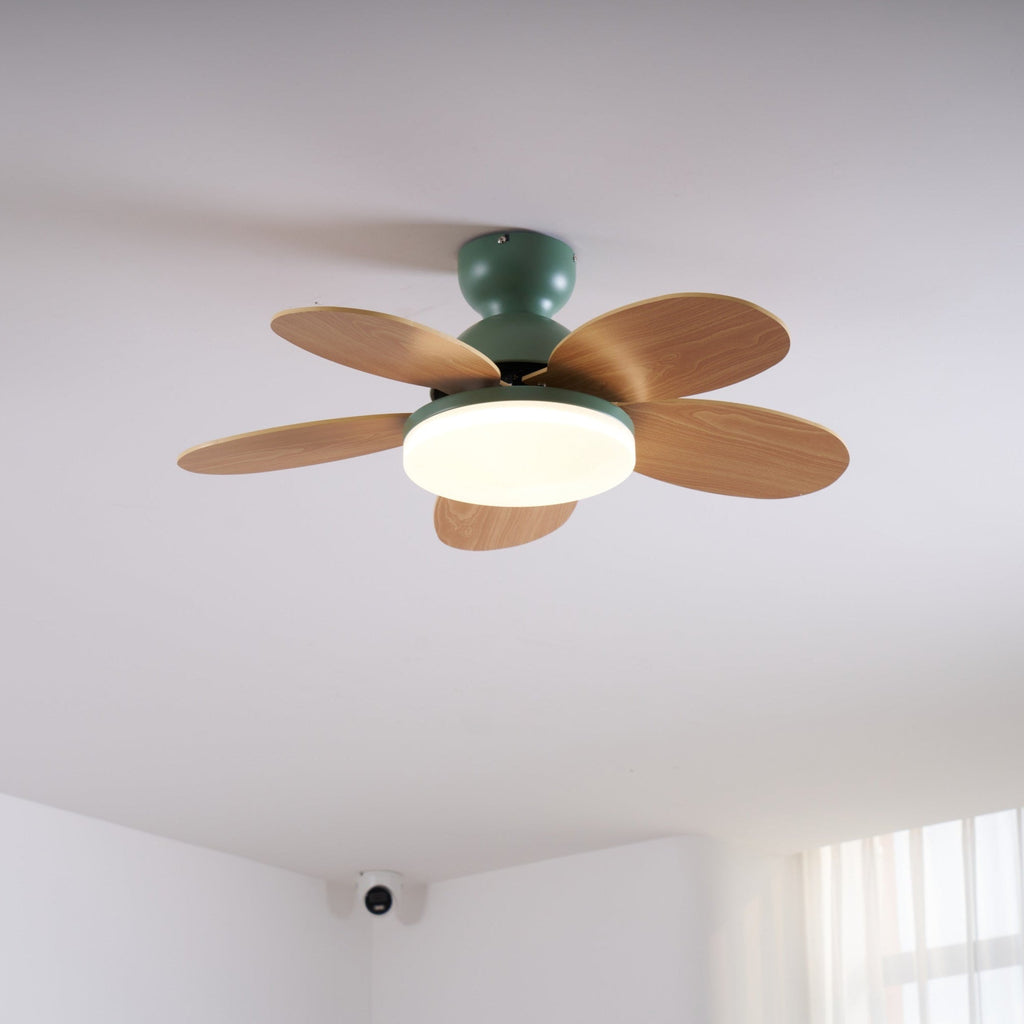 Wentylator sufitowy LED Dekoracyjna lampa sufitowa z łopatkami w kształcie płatków