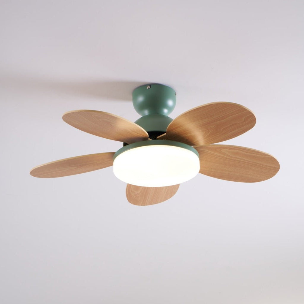 Wentylator sufitowy LED Dekoracyjna lampa sufitowa z łopatkami w kształcie płatków