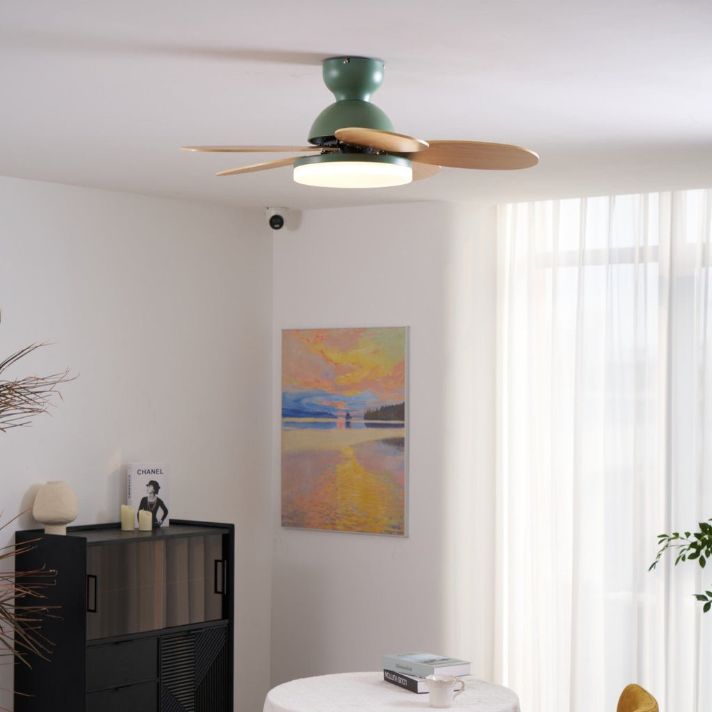 Wentylator sufitowy LED Dekoracyjna lampa sufitowa z łopatkami w kształcie płatków
