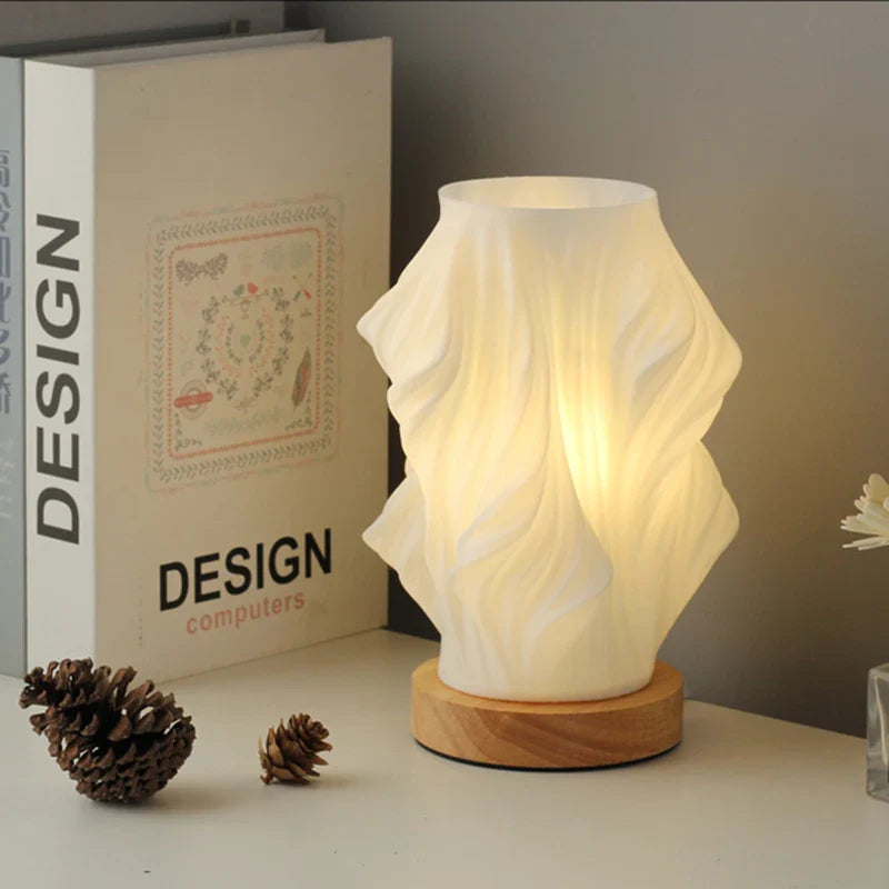 Lampada da tavolo moderna wave crest LED illuminazione decorativa