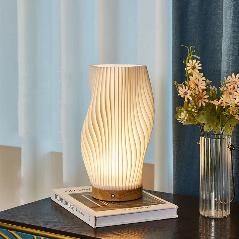 Lampada da tavolo moderna wave crest LED illuminazione decorativa