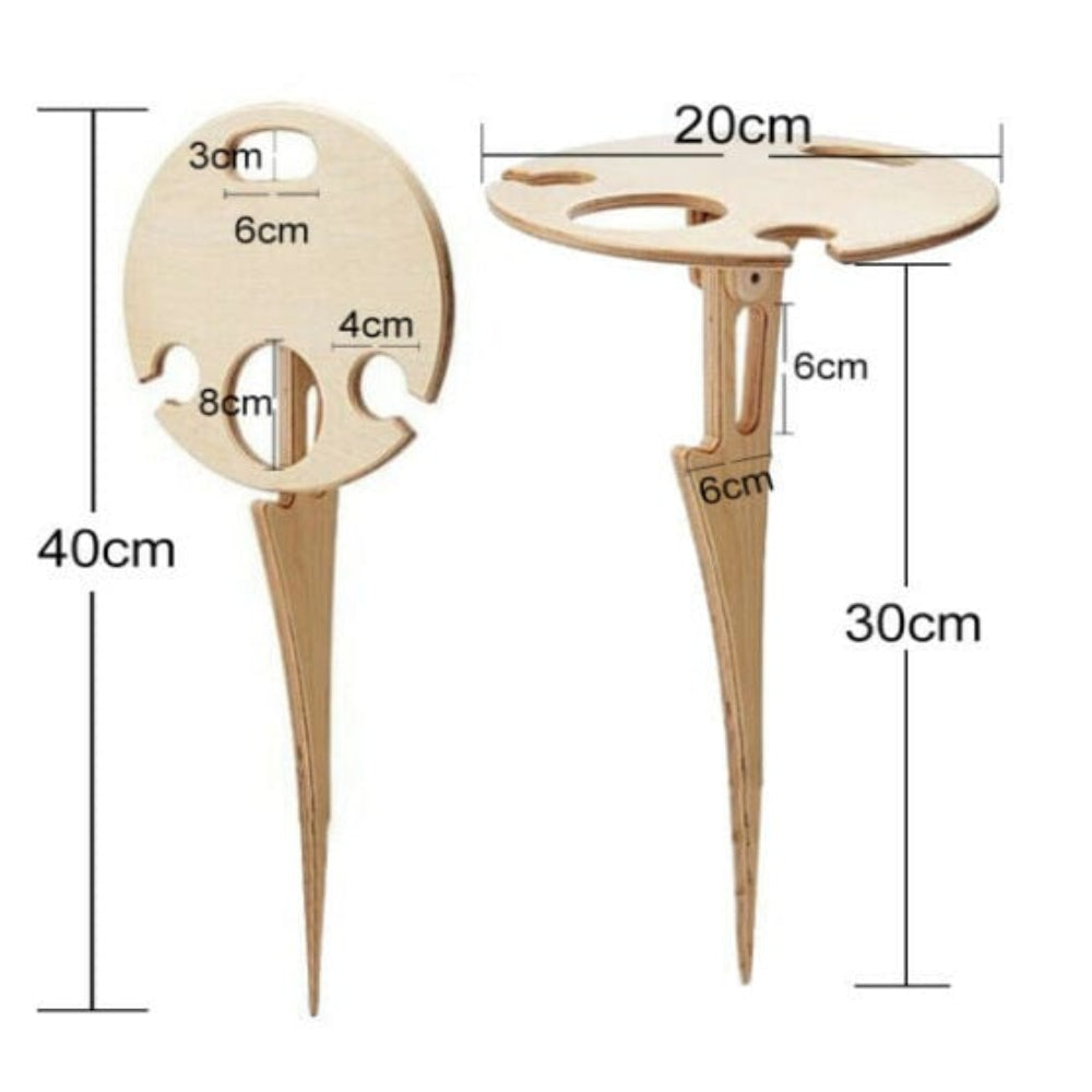 Table de pique-nique pliante portable avec porte-bouteilles et porte-verres